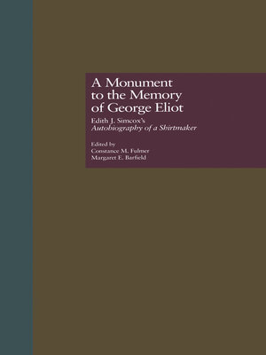 cover image of A Monument to the Memory of George Eliot